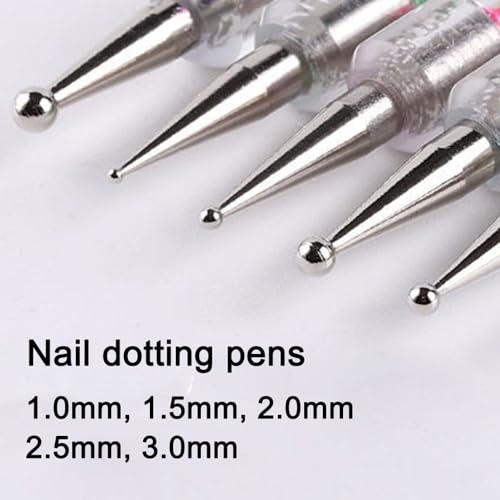 Nail Art Brushes 9Pcs Kit - Painting, Liner, Dotting Tools for Salon - color: b-9pcs