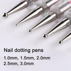 Nail Art Brushes 9Pcs Kit - Painting, Liner, Dotting Tools for Salon - color: b-9pcs