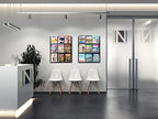 Displays2go Wall Mount Acrylic Brochure Holder, 9-18 Adjustable Pockets, Tiered Design - Black (2RP9BLK) - color: Black, size: 9 Pockets