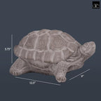 Modern Small Standing Turtle Figurine, Unique Cement Figurines, Handcrafted Decorative Washed Concrete Finish White Sculpture for Home, Garden,Office: 12.50"x9.00"x5.75"H - size: 12.50"x9.00"x5.75"H
