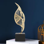 Sorandy Fortune Attracting Ornaments Modern Metal Sculpture, Iron Luxury Abstract Art Statue Decorative for Home, Living Room, Bedroom, Office, Shelf, Table Decor (Black Base)