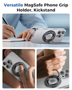 SYNCWIRE Carbon Fiber Magnetic Phone Ring Holder for MagSafe - Magnet Phone Grip Stand with 360° Rotation & Reinforced Hinge Compatible with iPhone 16 15 14 13 Pro Max Plus MagSafe Accessories - color: Single Ring-1PCS-Carbon Fiber