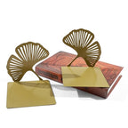 Ginkgo Leaf Metal Bookend, Botanical Leaf Veins Heavy Duty Book Stand, Home and Office Bookshelf Decorative End of The Book (Big Ginkgo Leaf) - color: Big Ginkgo Leaf