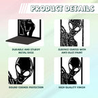 Peacoblue Metal Bookends for Shelves, Modern Decorative Heavy Duty Study Book Ends Stoppers for Office, Desk, Shelf, Room 5.3"x4.3"x7.9" Cast Iron Simple Tall Bookends 1 Pair (Aliens) - style: Alien