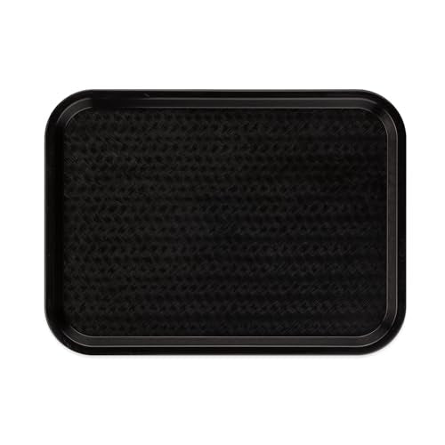 Carlisle FoodService Products CT101403 Cafe Standard Plastic Cafeteria/Fast Food Tray, NSF Certified, BPA Free, 14" Length x 10" Width, Black - color: Black