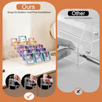5 & 7 Tier Trading Card Display Stand, 12" Clear Acrylic Card Stands for Display, versatile Card Stands for Sports Cards, Graded & Greeting Cards, Postcards, Vendor Stickers, with Snap-On Assembly (Tall 5 Tier) - size: Tall 5-Tier