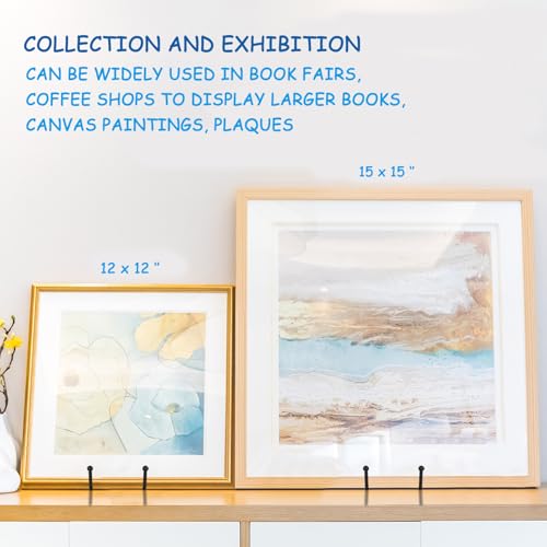 Decolore 5 Pack 12 Inch Black Picture Stands Plate Stands for Display Large Book Stands for Picture, Decorative Plate, Book, Frame, Tabletop Poster
