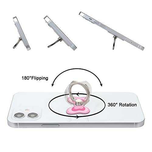 Bonoma Butterfly Phone Ring Holder, 3 Pack Universal Finger Ring Stand Grip Kickstand Ring, 360° Rotation Universal Stylish Stand Compatible with All Smartphones - color: Butterflies-3