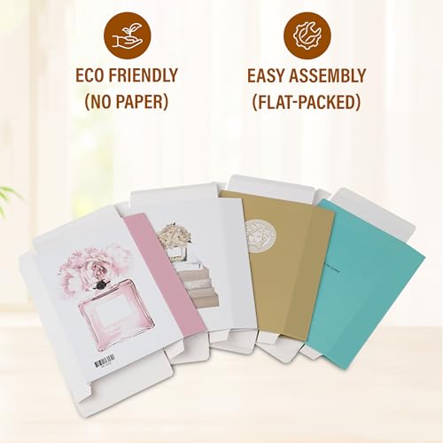 PROBENEX Blush Large | 4 PCS Faux Decorative Books for Home Decor | Not Real Books (Cardboard Boxes) | Coffee Table, Bookshelf & Shelf Styling Display Props for Living Room, Office - color: Blush_large