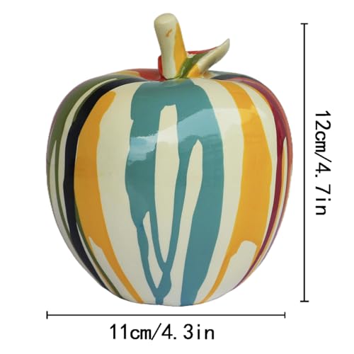 Colorful Apple Autumn Decorations, Resin Apple Sculptures, Medieval Modern Coffee Table, Living Room, Kitchen, Funky Home Decor, Womens Gift - color: Fluid