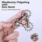 Infinity Gear Fidget Toy, Quiet Solid Metal Never Ending Fidget Toys, Keep Fingers/Hands Busy, Relieve Stress Anxiety, Unique Adults Fidget Toys for Office Home Gifts, Promotes Focus Avoid Bad Habits - color: Silver