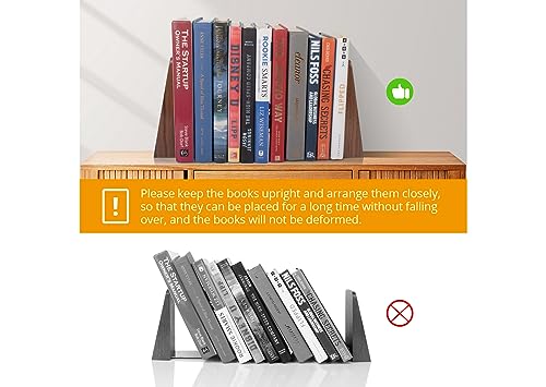DRELIFAM Walnut Book Ends Heavy Duty Handmade Book Ends for Shelves Decorative Bookends to Hold Heavy Books (Black Walnut Wood Large) - color: Walnut Wood Large