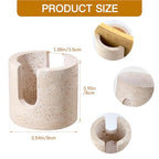 Marble Sponge Holder for Kitchen Sink - Heavy-Duty Real Travertine Stone Sink Caddy Organizer for Countertop, Rust Proof&Water Soap Dish Tray, Luxury Modern Farmhouse Kitchen Decor Accessories