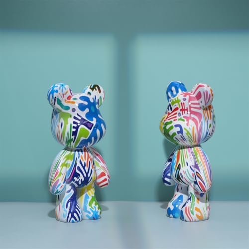 Bear Statue Home Decor, Abstract Animal Sculpture Decoration for Living Room, Bedroom, Office on Table, Shelf, Cabinet (Type E) - color: Type E