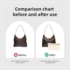 DGAZ Silk Purse Organizer Insert For GYARD Hobo Bags,Silky Smooth Bag Organizer，Luxury Handbag & Tote Shaper(Craie) - color: Craie
