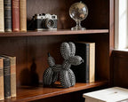 Polka Dot Balloon Dog Statue Decor, Black, Resin, Paperweight, 5 inch, Cool Stuff to Put on Shelves - color: Black
