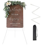 DANMO Easel Stand for Wedding Sign Poster 63'' Instant Display Floor Adjustable Metal Art Easel White