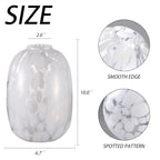 White Glass Vase, Large Glass Vase for Flowers, Modern Flower Vases, Tall Floor Vases for Living Room, Dining Table, Mantle, Shelf, Wedding, Office, 10 Inches - color: White