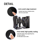 Adjustable Metal Bookends Heavy Duty for Shelves, 2 Dividers, Anti-Slip Design Expandable Book Ends for Desk, Office(Black, 19 inches Max) - color: Black