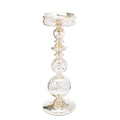 Richland Pillar Candle Holder Unique Mercury Bubble 11" - size: Large Set of 1