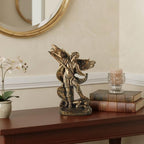 St. Michael the Archangel Statue – Bronze Finish Resin San Miguel Sculpture, Powerful Religious Decor for Home, Altar, or Prayer Room – 7.5 Inch Catholic Saint Michael Figurine - size: 5.32 x 2.36 x 7.48 inches