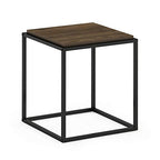 Furinno Moretti Cube Modern Stackable End Table Shelf, Columbia Walnut - color: Columbia Walnut, size: Stackable Metal Frame