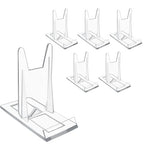 Biaungdo 6 Pcs Acrylic Book Display Stand, Adjustable Clear Display Holder Easel Collector Stand, Compact Desktop Stand for Photos, Postcard, Magazine, Artworks