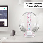 CamyCosy Headphone Holder for Desk, Gaming Headset & Earphone Stand with Tulip Flowers Pattern - color: rose flower