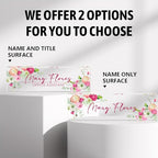 Personalized Desk Name Plate - Custom Gifts for Professionals & Employees - color: Flower 1