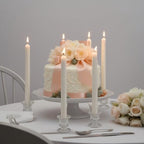 Candlestick Holders - 24 Pack Glass Candlestick Holders, 2.36" Height Clear Taper Candle Holders for Candlesticks, Small Centerpiece for Wedding, Festival, Party Decor (24, Clear)