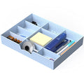 Simple Houseware Drawer Organizer Tray with 9 Adjustable Compartments, Blue - color: Blue, size: 1 Pack