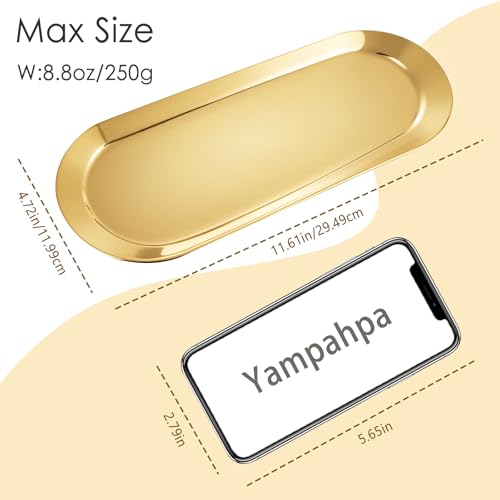Stainless Steel Perfume Tray, Gold, 12" - 2 Pack - color: Gold, size: 12"