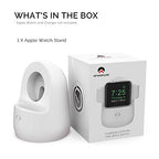 AhaStyle iWatch Stand Silicone Charging Dock Holder for Apple Watch Ultra 3, Ultra 2, Ultra, SE3, SE2, SE, Series 11 10 9 8 7 6 5 4 3 2 1 (49/46/45/44/42/41/40/38mm), Supports Nightstand Mode (White) - color: White