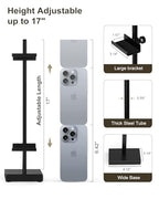 Adjustable Tabletop Easel Stand, Picture Easels for Display Up to 17" H, Black Metal Picture Frame Holder Stand Table for Art, Photo (1 Pack) - color: Black 1Pack