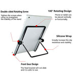 VOVIGGOL Adjustable Tablet Stand Holder, Non-Slip Foldable Holder Cradle Fit for 9-12.9" Tablets, iPad, Samsung and Kindle Fire, Display Stands Picture Frame Stand for Photos (Large Black)