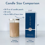 Foton Pearled Candle 18 Oz - Misty Monte Sandalwood Jasmine Scented Non Toxic Luxury Long Lasting Powder Candles up to 120 Hours - Refillable Candle Sand with 30 Wicks for Candle Making - size: 18 oz