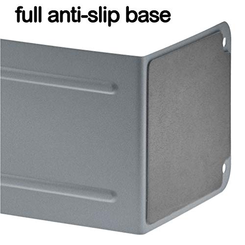 Acrimet Steel Metal Bookends for Shelves, Heavy Duty, for Large Books, 6 7/8" Tall X 4" Wide X 4 1/2" Deep, Silver Colored, 1 Pair - color: Silver