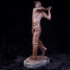 Realong Classical Golf Man Bronze Statue, 22.8'' Bronze Golfer Figurine Sculpture Modern Art Home Office Decor Crafts Ornament Gift - size: 22.8" Black Man