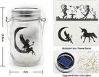 8 Pack Fairy Star Firefly Jar Lids Lights,Solar Fairy String Lids Lights（No Jars）,Waterproof Lantern Mason String Solar Lights with Hangers for Regular Mouth Jars Gifts(Cold White) - color: Cold White