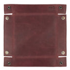 Hide & Drink, Leather Catchall Change Keys Coins Jewels Box Tray Big Storage, Handmade Includes 101 Year Warranty :: Sangria - color: Sangria