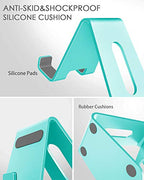 CreaDream Cell Phone Stand, Cradle, Holder,Aluminum Desktop Stand Compatible with Switch, All Smart Phone, iPhone 11 Pro Xs Max Xr X Se 8 7 6 6s Plus SE 5 5s (Mint Green) - color: Mint Green