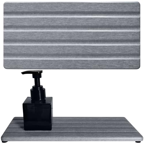 Diatomite Soap Dish, Water Absorbing Stone Tray, Kitchen Sink Organizer, Fast Drying Counter Holder (Grey, 11" x 4.7"/28 x 12cm) - color: Gray, size: 11" x 4.7" (28 x 12cm)