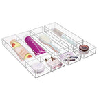 iDesign Clarity Plastic Drawer Organizer, Storage Container for Silverware, Utensils, Kitchen Gadgets in Pantry, Cabinets, Countertops, 4" x 12" x 2" - Clear - color: Clear, style: Pack of 1
