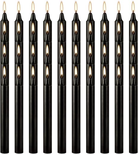YOROXRG Set of 40 Black Candles – Spell Chime Candles for Halloween, Rituals, Prayer, Birthdays, Meditation, Altar - 4 Inch Tall, Unscented - color: Black-4" 40
