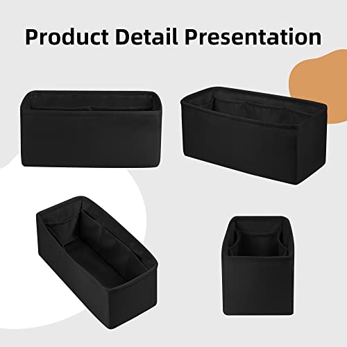 DGAZ Silk Purse Organizer Insert For Hermes Kelly Danse 22 bag，Silky Smooth Bag Organizer，Luxury Handbag & Tote Shaper（Black，22） - color: Black