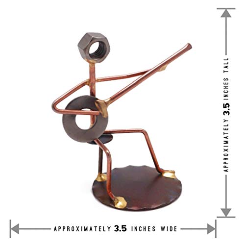 Banjo Collectible Handmade Metal Art Figurine, Desk Accessories, Trophy, Office Décor, Musical Instrument