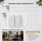 Glass Soap Dispenser - Dish Hand Soap Dispenser Set for Kitchen, Bathroom Soap Lotion Dispenser with 304 Rust Proof Pump, Tray, Clear Bottle/Silver Pump - color: Clear Bottle/Brushed Silver Pump + Tray + Funnel