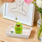 PUDDING CABIN Funny Birthday Gifts for Women Dinosaur Ring Holder Dish for Rings Earrings Necklace Bracelets Jewelry Organizer Cute Room Decor, Mothers Day Gift for Mom Friendship Christams - style: Cheer Up Dinosaur