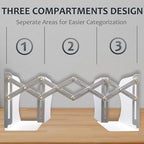 Metal Bookends, Book Ends for Heavy Books, Adjustable Book Holder for Shelves, Book Stopper for Home/School/Office, Extends up to 19 inches, White - color: White-new