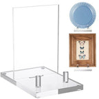 Yousoontic Acrylic Book Display Stand Clear Easel Plate Stand for Displaying Books, Picture, Notebooks, Platter, Photo, Artworks(4 x 8 x 10 Inch) - size: 4 x 8 x 10 Inch